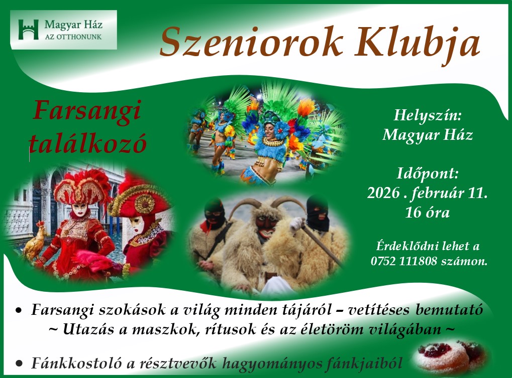 Szeniorok Klubja – Farsangi találkozó