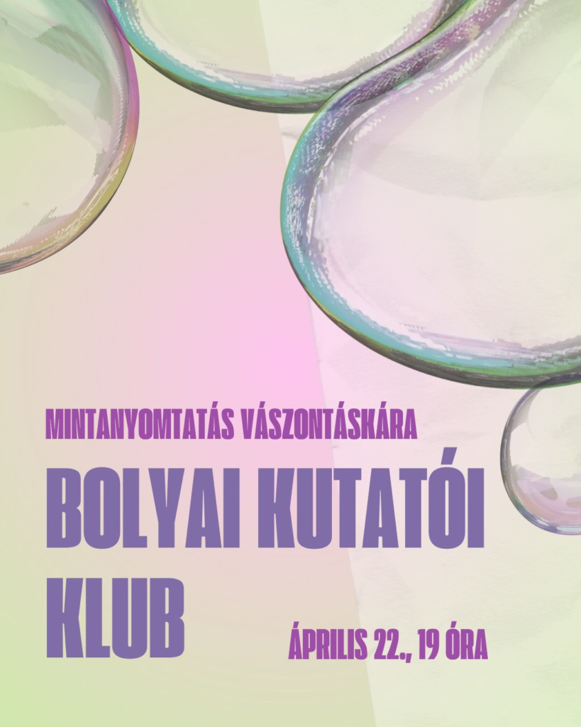 Bolyai Kutatói Klub – Mintanyomtatás vászontáskára