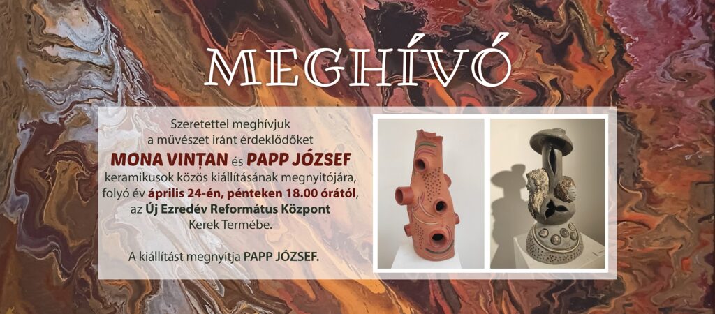 Mona Vințan és Papp József keramikusok kiállításának megynyítója