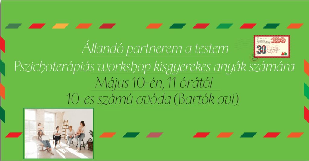 Állandó partnerem a testem –  Pszichoterápiás workshop kisgyerekes anyák számára