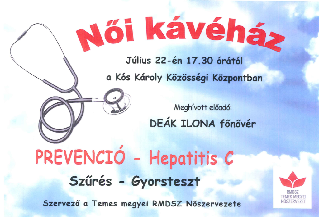 Női kávéház – Prevenció: Hepatitis C