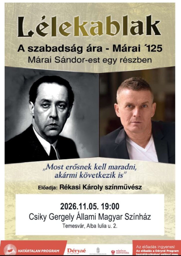 Lélekablak – A szabadság ára – Márai 125