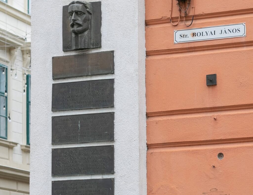 Megemlékezés a Bolyai-emlékműnél